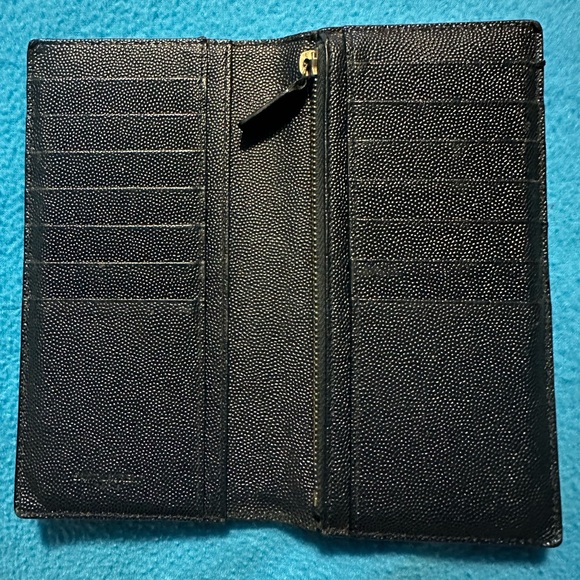 Saint Laurent Continental Grained Leather Wallet in EUC - Picture 2 of 5
